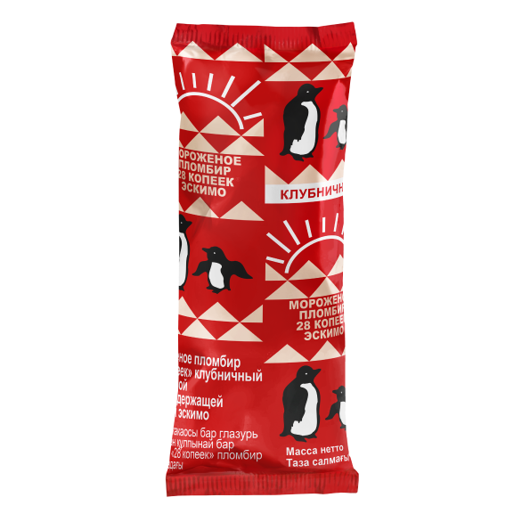 «28 KOPEEK» strawberry ice cream in fatty cocoa-containing popsicle glaze «28 KOPEEK» strawberry ice cream in fatty cocoa-containing popsicle glaze
